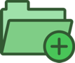 Icone de uma pasta verde